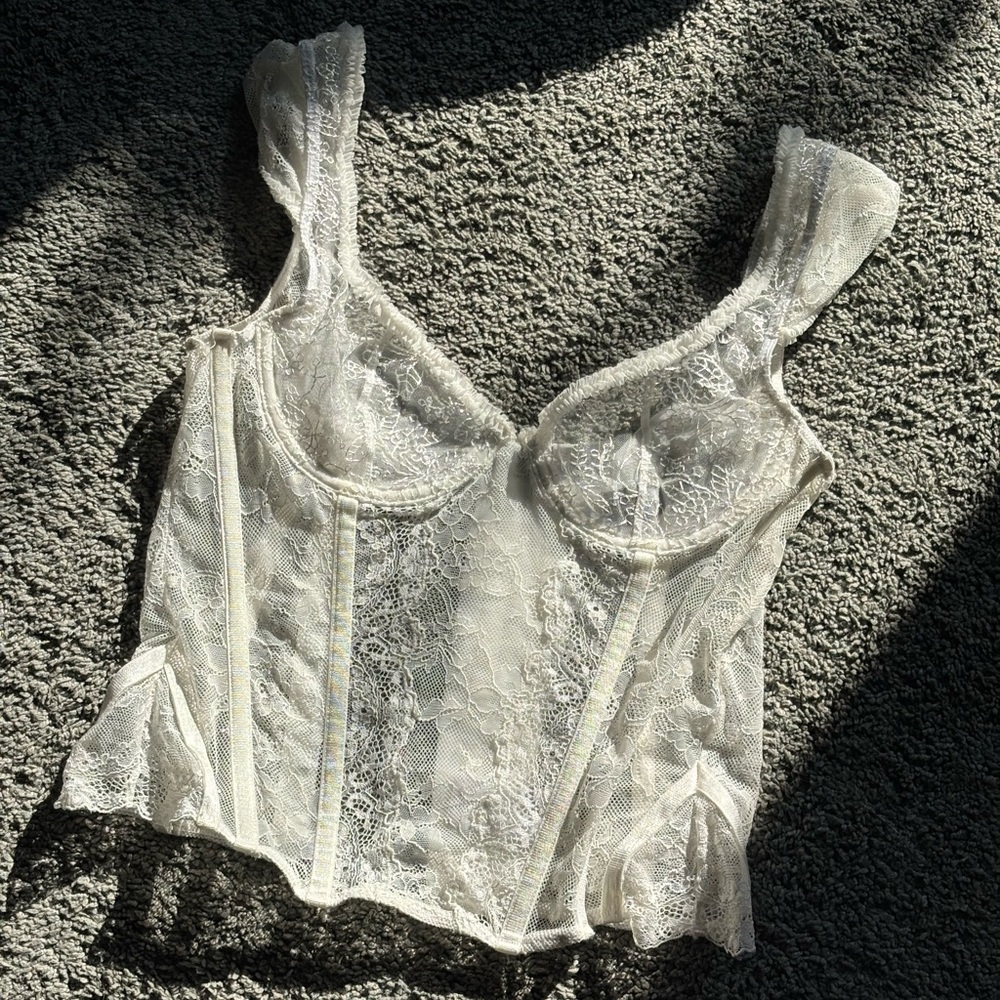 Princess Polly Blush Lace Tank Top